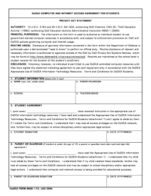 Dodea Form 6600