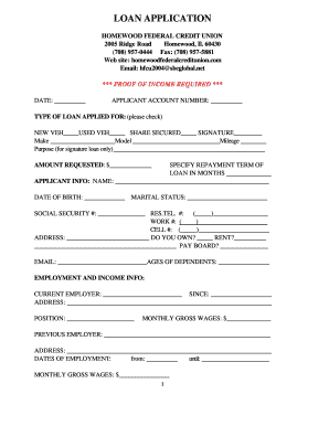 Loan Application PDF  Form