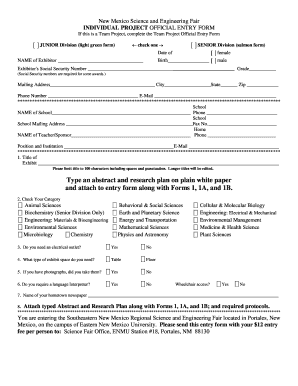 Entry Form College of Liberal Arts and Sciences Eastern New Liberal Arts Enmu