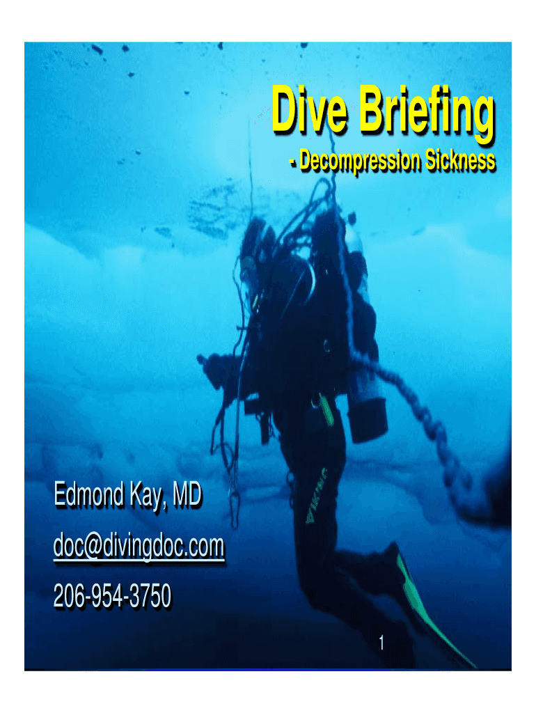 Dive Briefing  Form