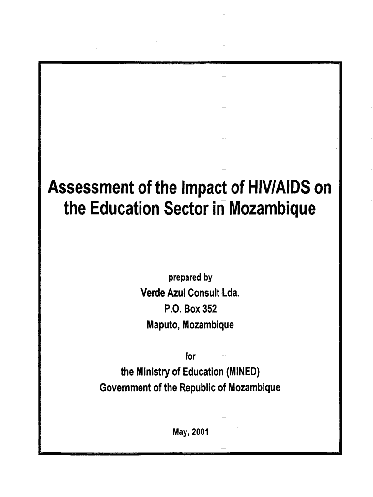 Assessment of the Impact of HIVAIDS on the Education Unicef  Form