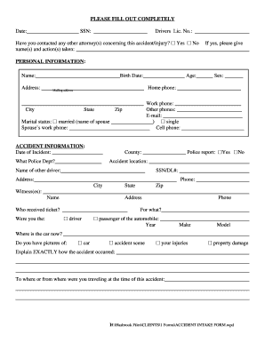 Dswd General Intake Sheet  Form