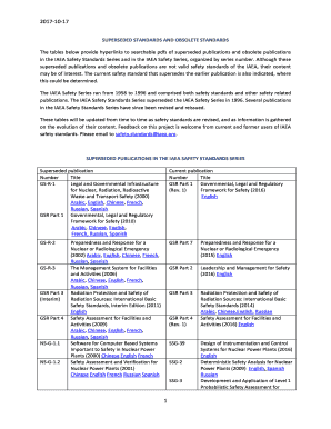 SUPERSEDED STANDARDS and OBSOLETE STANDARDS  Form