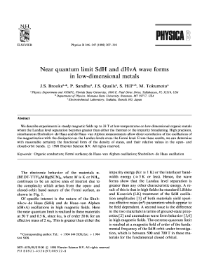 Near Quantum Limit SdH and DHvA Wave Forms in Low Dimensional