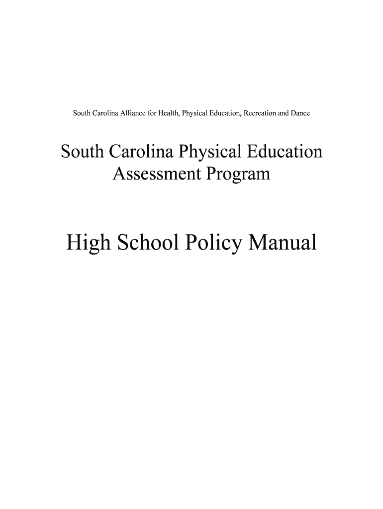 High School Policy Manual PDF South Carolina Alliance for Health  Form