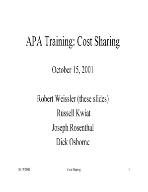 APA Training Cost Sharing  Form