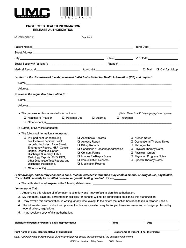  Las Vegas Nv Blank Hospital Release Form Umc 2013