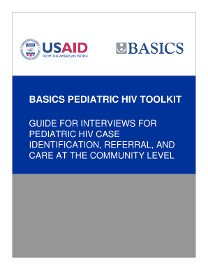 Interview Guide Pediatric HIV Case Identification, Referral Basics  Form