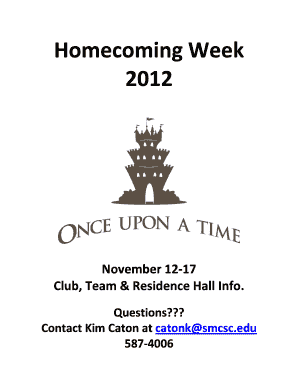 Homecoming Information for ClubsOrganizationsGroups Smcsc