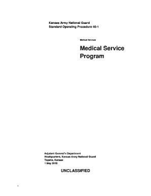 Medical Service Program Kansas Adjutant General&#039;s Department  Form