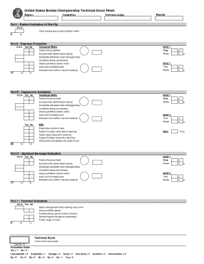  Barista Evaluation Form 2012-2024