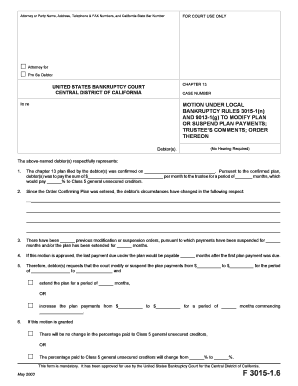 H Common Communications FORMS Local Rules Forms Current WP Forms F3015 16 Wpd