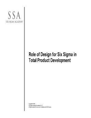 Role of Design for Six Sigma in  Form