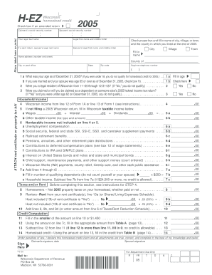 H EZ Wisconsin Department of Revenue Revenue Wi  Form