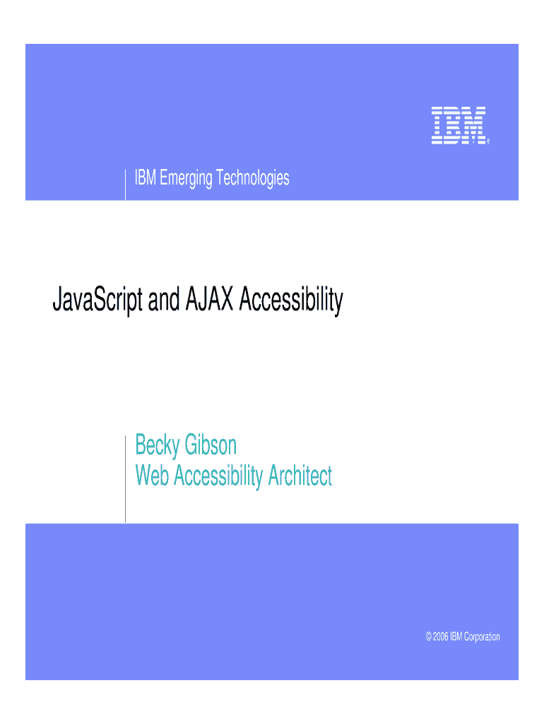 JavaScript and AJAX Accessibility  Form