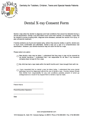 X Ray Consent Form