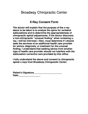 X Ray Consent Form
