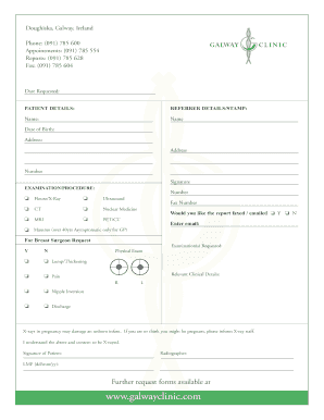 Galway Clinic Mri Referral Form