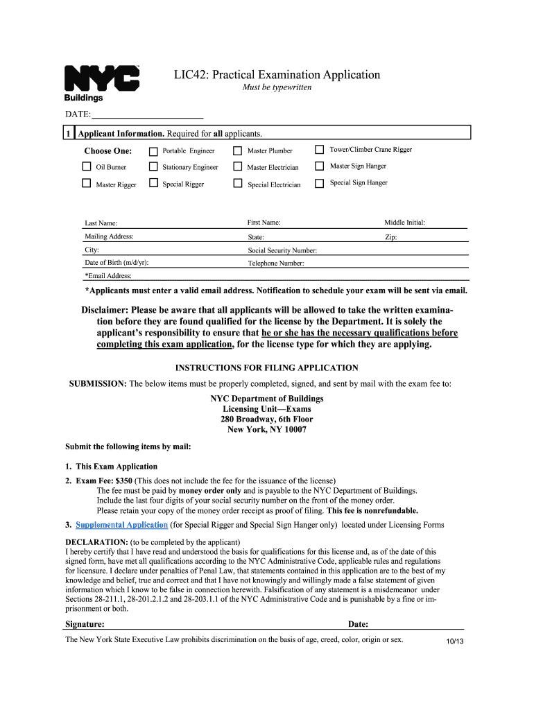  Lic42 Exam  Form 2013