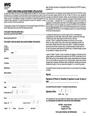 Dep Guest Pass Form