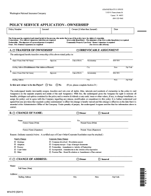 Name Change Form State Securities Corporation