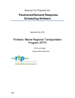 Demand Response Transportation RFP Regional Transportation  Form