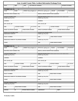 Crash Information Form