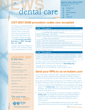 Dental Care News January Registration Form