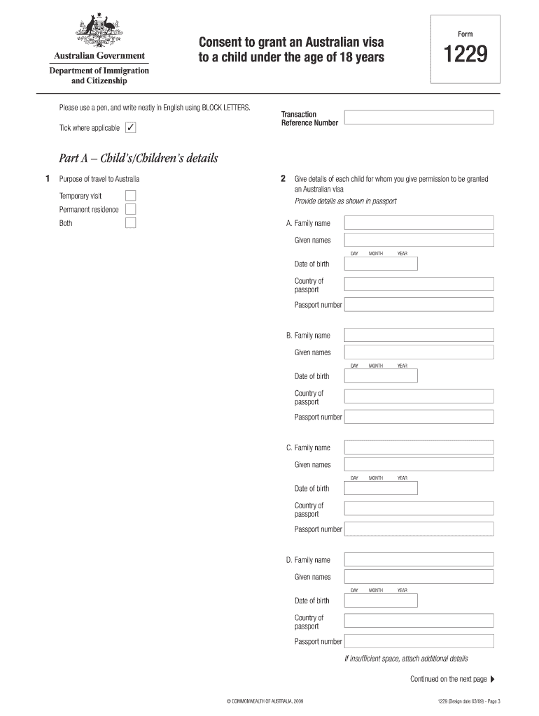 Form 1229 Transaction Reference Number