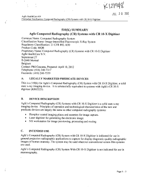 Agfa HealthCare NV Accessdata Fda  Form