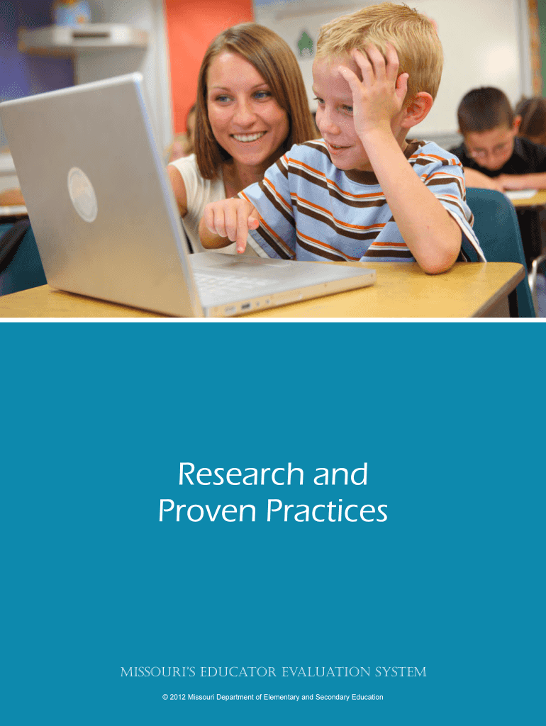 Missouri&#039;s Educator Evaluation System Research and Proven Practices Missouri&#039;s Educator Evaluation System Research and  Form