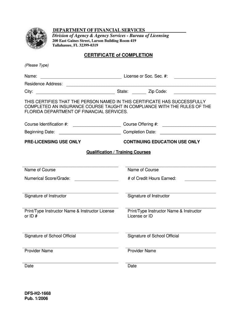  DFS H2 1668  Florida&#39;s Department of Financial Services 2006