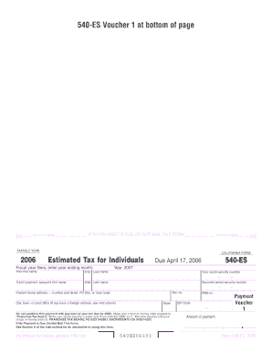 540 ES Voucher 1 at Bottom of Page  Form