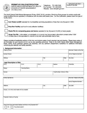 Waste Facilities that Are Operated in Compliance with the State Solid Waste Rules Nd  Form