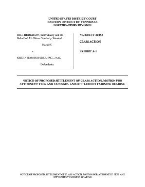 GRNB Burgraff Exhibit a 1 Notice of Proposed Settlement 6 12 DOC  Form