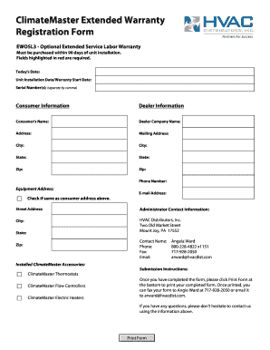 Distribution Register Format