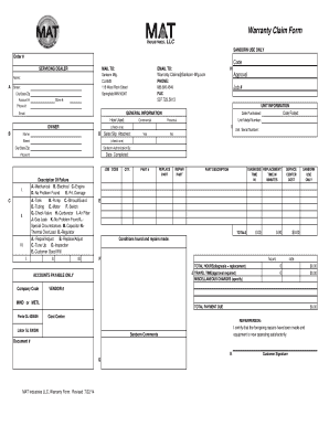 Warranty Claims Sanborn Mfg Com  Form