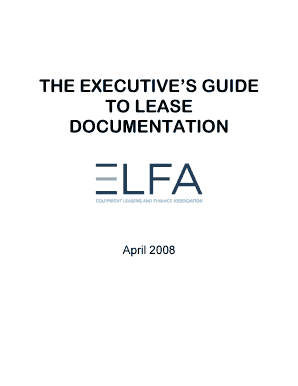 The Executive&#039;s Guide to Lease Documentation Equipment Leasing  Form