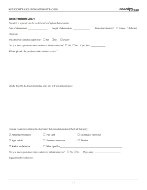 MCVEA Observation Log Name MCVEA Monmouth County  Form