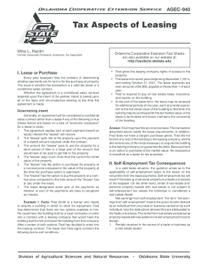Tax Aspects of Leasing  Form
