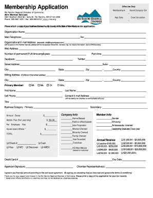 Membership Application Rio Rancho Regional Chamber of  Form