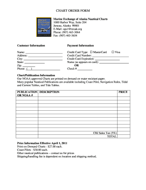 CHART ORDER FORM Marine Exchange of Alaska