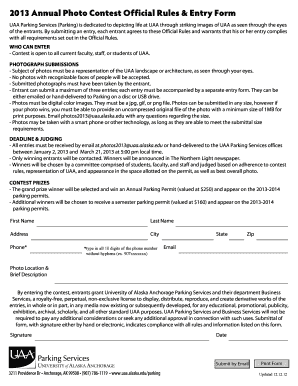 Annual Photo Contest Official Rules &amp; Entry Form