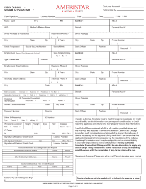 Ameristar Credit Form