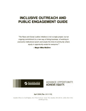 Inclusive Outreach and Public Engagement Guide Seattle Gov Home  Form
