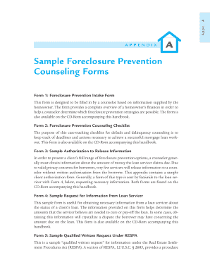 A Sample Foreclosure Prevention Counseling Forms State Bar of