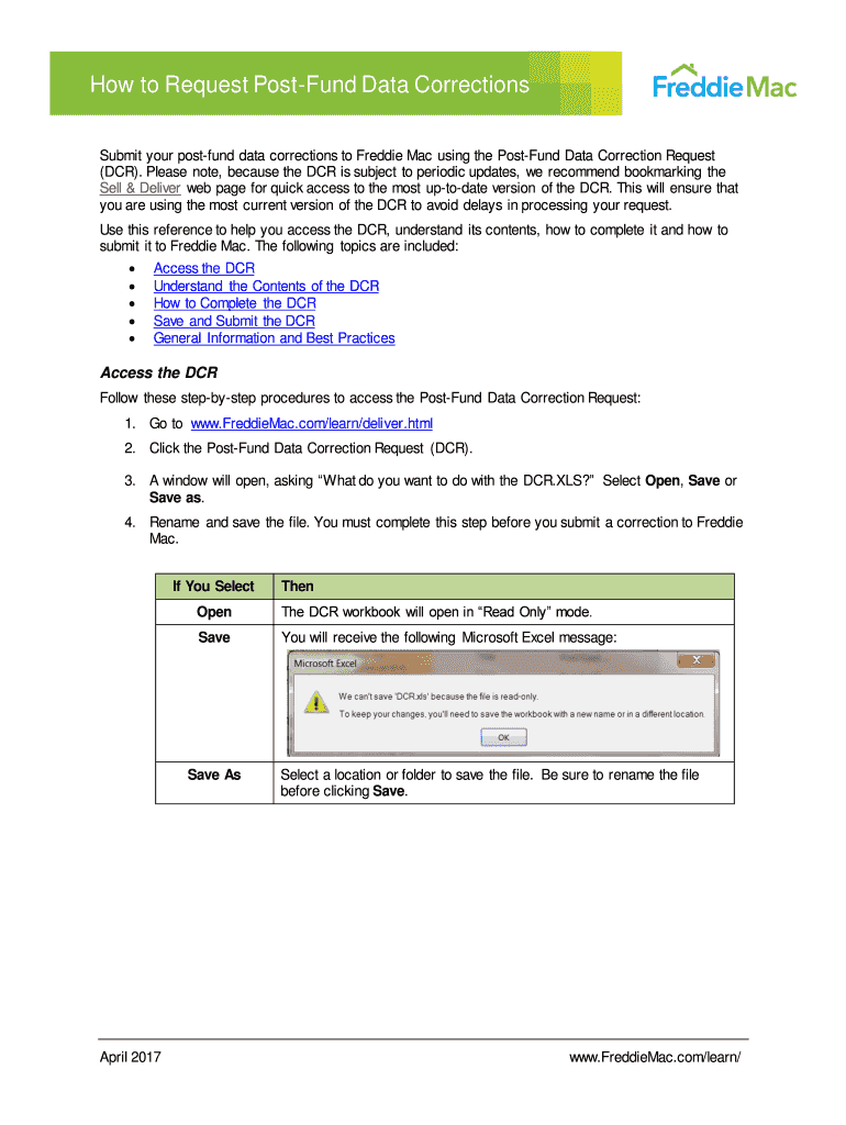 How to Request Post Fund Data Corrections  Form