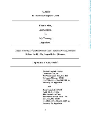 Fannie Mae, Respondent, Vs My Truong, Appellant Appellant&#039;s  Form