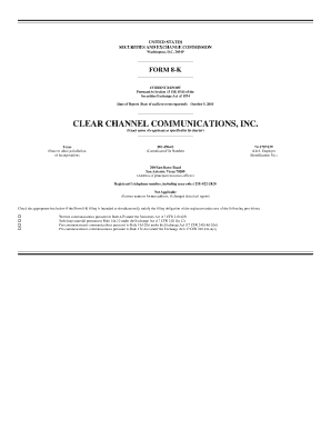 CCU 8 K 10 12 10 PDF Clear Channel Communications  Form