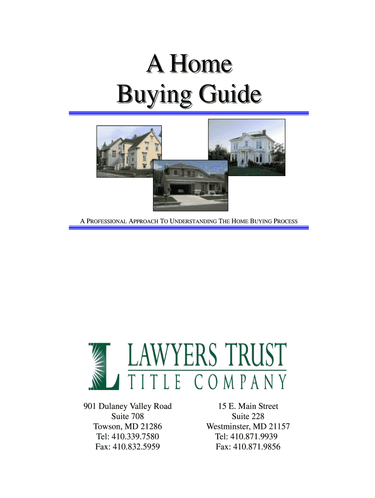 A Home Buying Guide Lawyers Trust Title Company  Form